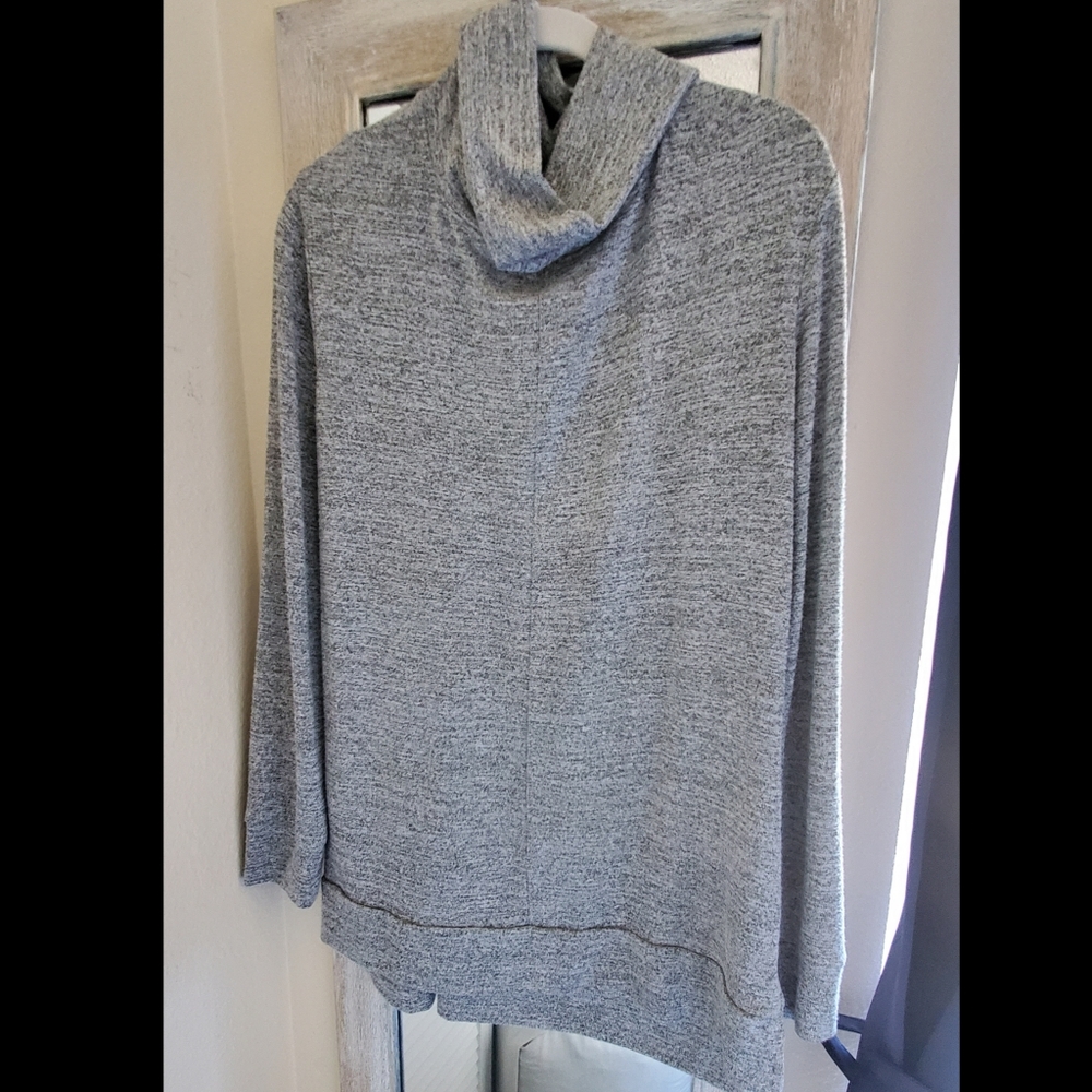 *2 for $15* - Gray Cowl Neck Lightweight Sweater